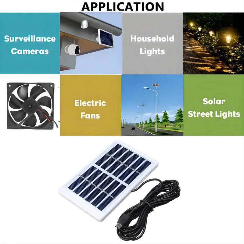 Mini-Solarmodul Voltiva 6V | 1,2 W Polykristallin | DC5521-Anschluss | Kompakt & Leicht | 8,4 × 13 × 1 cm