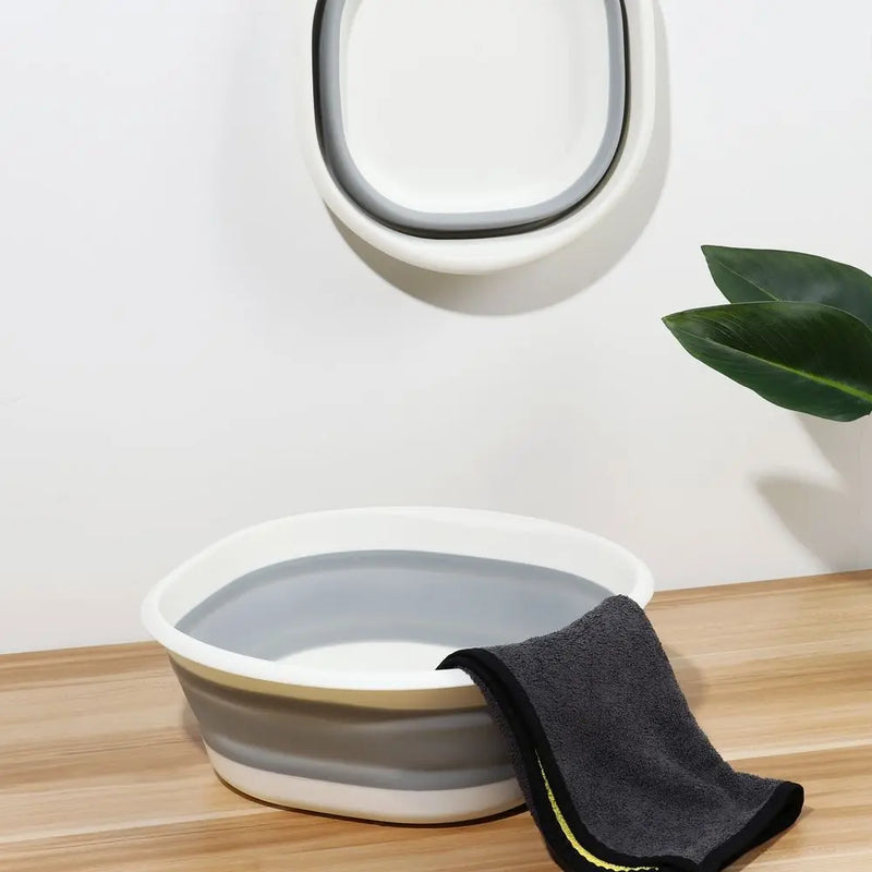Flexavo Faltbare Waschschüssel aus Kunststoff | 38 cm Durchmesser | Platzsparend & tragbar | Für Bad, Küche, Baby & Outdoor