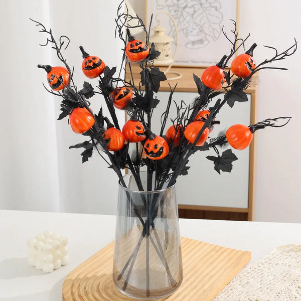SchattenKürbis | Halloween-Deko | Kürbis mit Geistergesicht | Dunkler Stil | Schaumstoff-Design