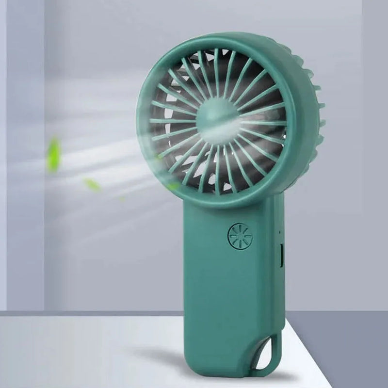 Brisola Mini Handventilator mit USB-Aufladung | 3 Geschwindigkeitsstufen & LED-Anzeige | Tragbarer Akku-Lüfter für Büro, Reise & Sport