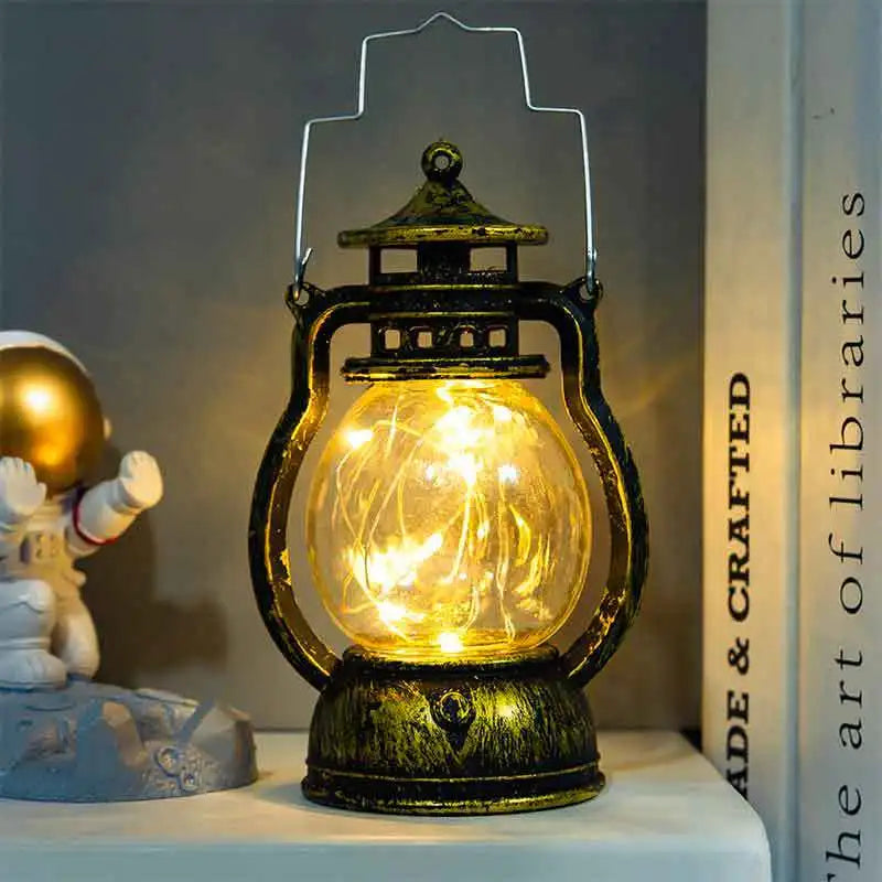 Luminara Retro-Laterne | LED Kerzenhalter | Batteriebetrieben & Sicher | Tisch- & Dekolicht 15×7×7 cm