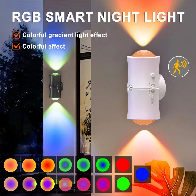 LED Nachtlicht LumoSense | Bewegungsmelder & RGB | Magnetisch & Wiederaufladbar | 1500 mAh Akku