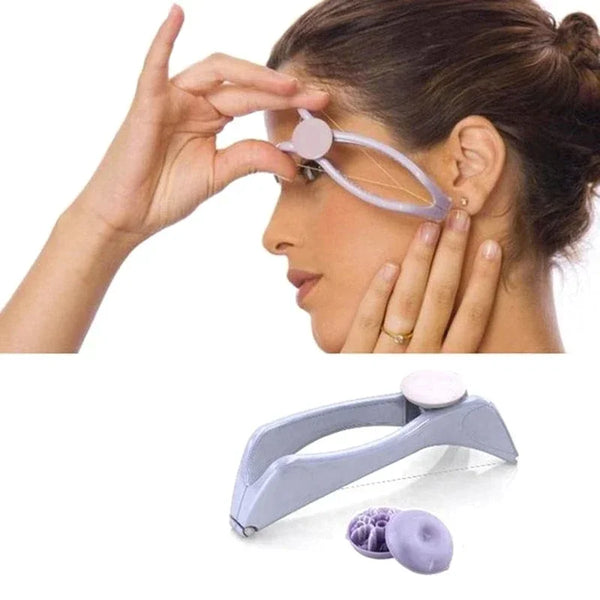 Gesichtshaarentferner SilkSpring | Feder-Epilierer ohne Batterie | Schmerzarm & Wiederverwendbar | 12 × 4 × 3 cm