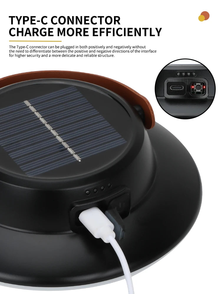 Solar Campinglampe LumiCamp Pro | 3 Leuchtmodi | Wiederaufladbar & Wasserdicht | Für Outdoor & Notfälle