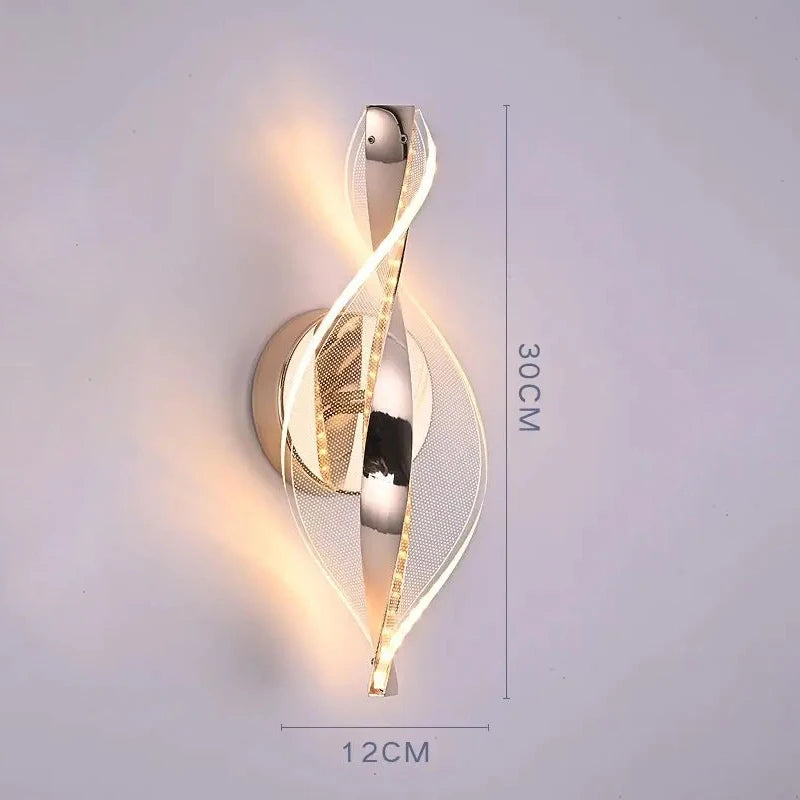 LED Wandleuchte NordGlow | Modernes Acryl & Metall Design | 3-Farb-Licht | Kreative Innenbeleuchtung für Wohnzimmer & Schlafzimmer