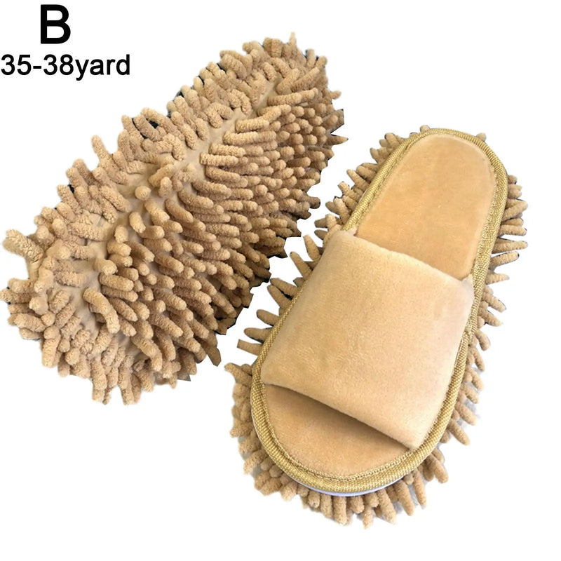 CleanSteps Mikrofaser Putzpantoffeln | 2-in-1 Hausschuhe & Wischmop | Waschbar & Rutschfest | Für alle Böden geeignet