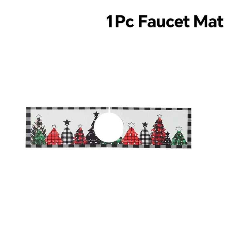 Weihnachts-Spülmatte Nordivelle | Saugfähig & Rutschfest | Waschbar | Festliche Weihnachtsdeko für Küche & Zuhause
