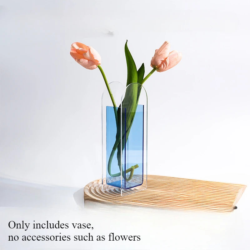 ClearElegance | Acryl Vase Transparent | Minimalistisches Deko-Element | Für Blumen & Hydrokultur