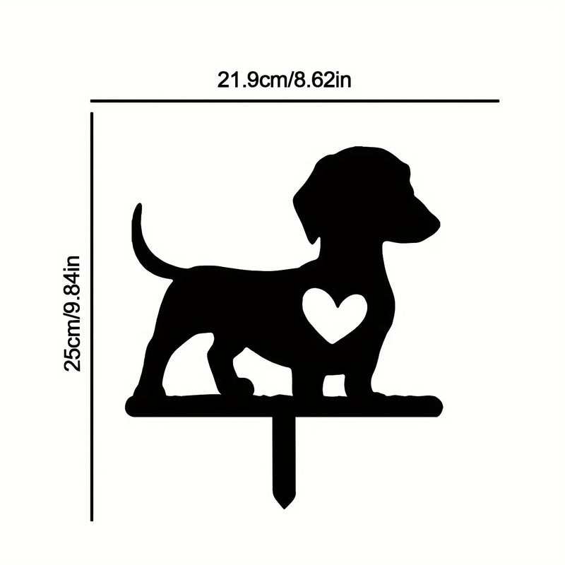 Gartenstecker TikiPaw | Hund im Tiki-Design | Metall Dekofigur | Wetterfest & Handgefertigt