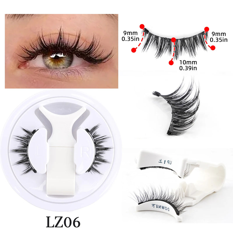 Magnetische Wimpern MagneLure Set | 1 Paar Wiederverwendbare Fake Lashes + Magnetische Pinzette | Handgemacht & Natürlich
