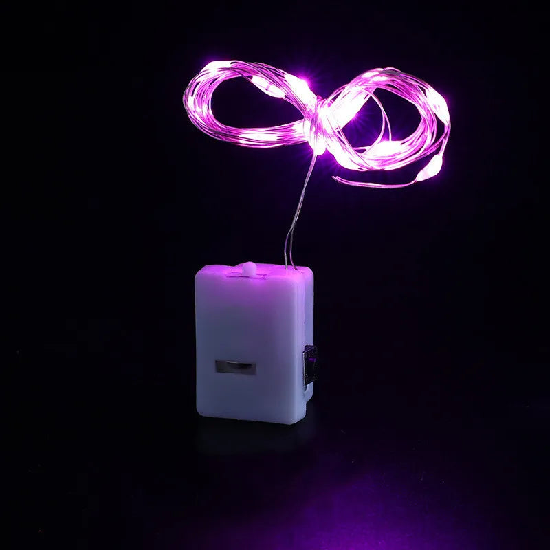 LED Lichterkette mit Knopfzellen | 1–2 m | Verschiedene Farben & Modi | Weihnachts- & Partydeko