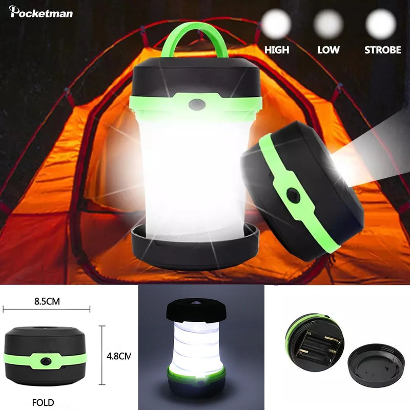 LumaTrail LED Campinglampe | Faltbar & Ultraleicht | 3 Leuchtmodi | Taschenlampe & Laterne in Einem