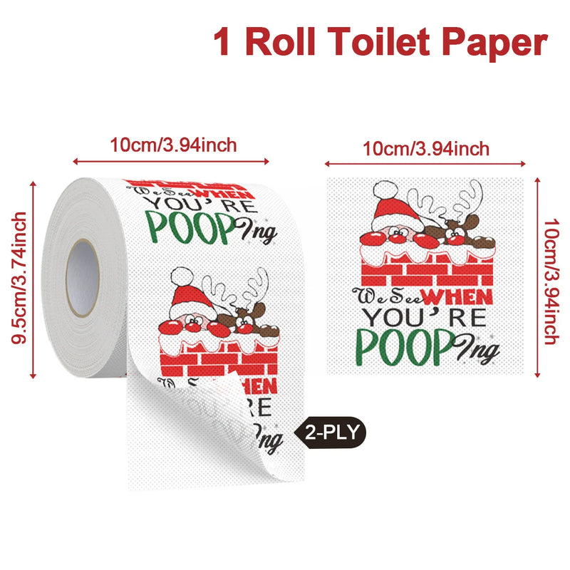 Weihnachts-Toilettenpapier FestivaRoll | Lustiges Motivpapier | Frohes Neues Jahr 2026 | Deko & Partybedarf