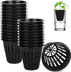 RootNet Grow | 50- 100er-Set Netzbecher für Hydrokultur & Anzucht | 5,5 × 5,5 × 5 cm | Wiederverwendbar & UV-beständig