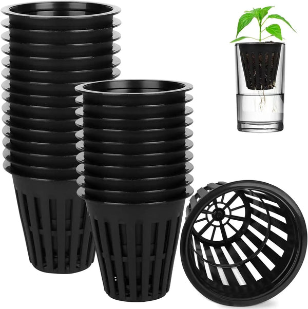RootNet Grow | 50- 100er-Set Netzbecher für Hydrokultur & Anzucht | 5,5 × 5,5 × 5 cm | Wiederverwendbar & UV-beständig