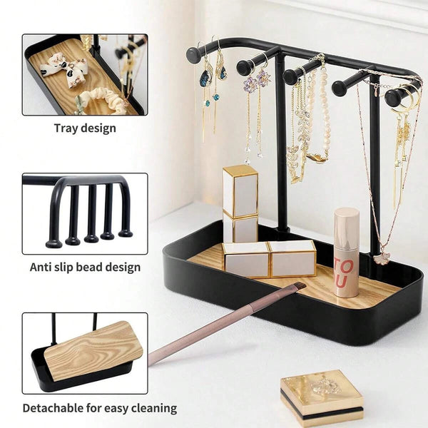 Schmuckständer EleganTree Classic | Schmuckhalter für Ketten, Ohrringe & Armbänder | Rutschfest & Dekorativ | 20×10×19 cm