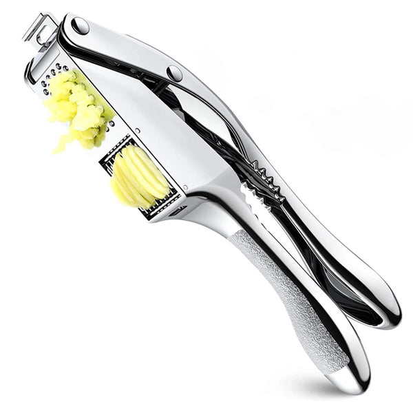 Knoblauchpresse GarliXpert DuoCut | 2-in-1 Zerdrücken & Schneiden | Ergonomisch & Rostfrei | 21×6,5 cm | Aluminium & Edelstahl