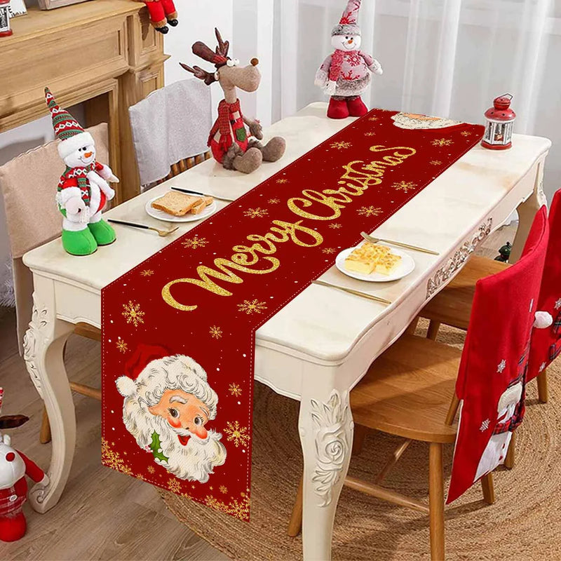 Festivara | Weihnachts-Tischläufer | Leinenoptik | Festliche Dekoration für Esstisch & Kommode | 2025