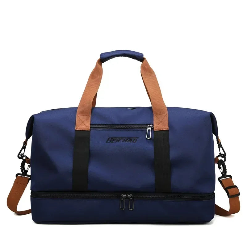 VOLARIS Fitness-Reisetasche | Große Kapazität | Trockennass-Trennung | Hand- & Schultertasche für Damen