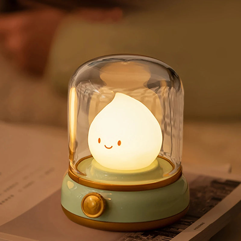 LumiFlame LED Nachtlicht | Retro Petroleum-Design | USB Wiederaufladbar | Warmes Stimmungslicht