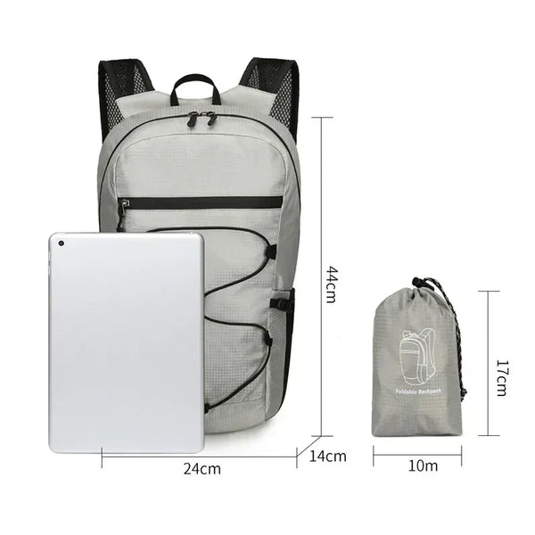 Outdoor‑Rucksack PackLite 20 L | Ultraleicht & Wasserdicht | Faltbar für Reisen & Wandern