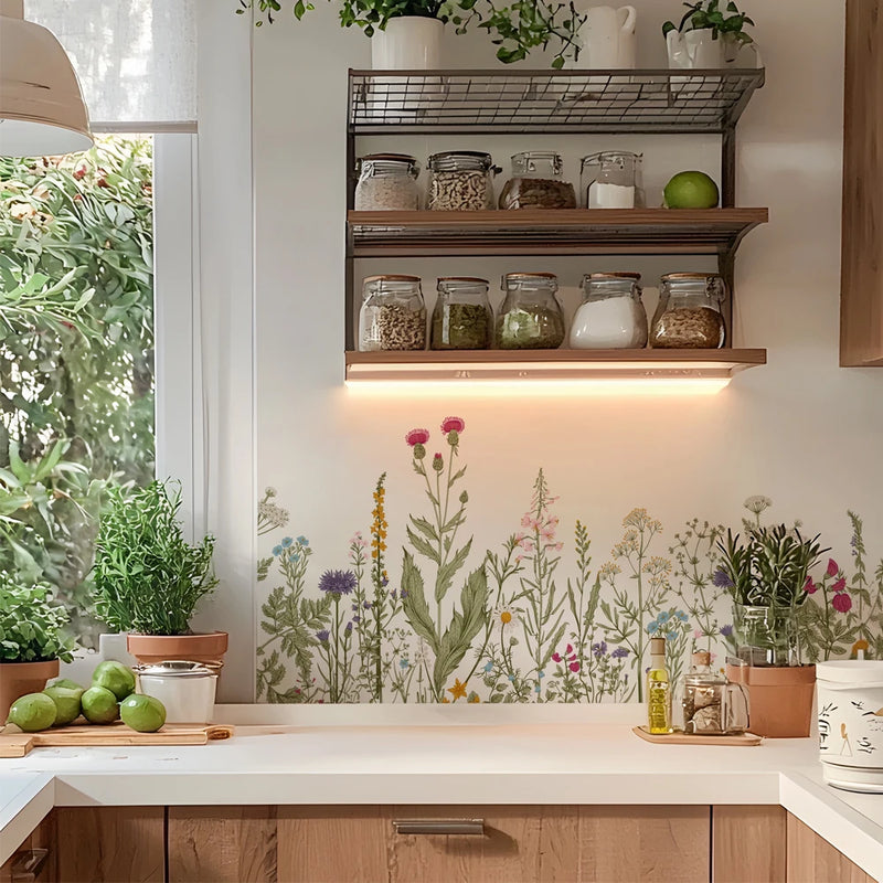 HoloTile Küchenrückwand Sticker | Smaragd Holografisch | Selbstklebend & Wasserfest | 115×40 cm PVC