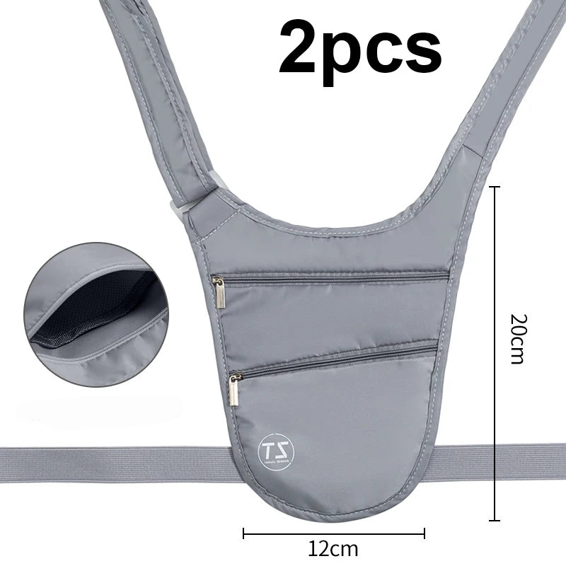 Movexa SafeFit Diebstahlsichere Sport-Bauchtasche | Wasserfest & Leicht | Verstellbarer Gurt