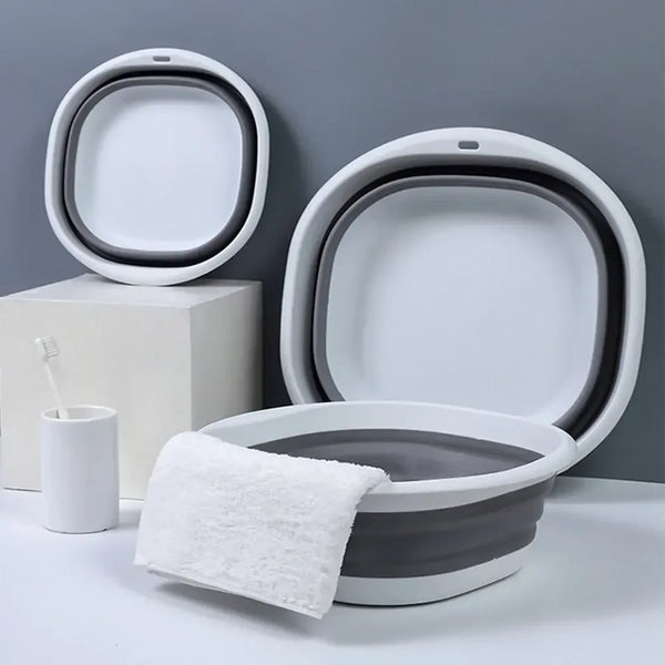 Flexavo Faltbare Waschschüssel aus Kunststoff | 38 cm Durchmesser | Platzsparend & tragbar | Für Bad, Küche, Baby & Outdoor