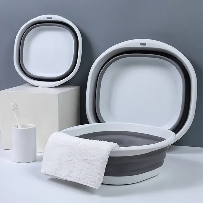 Flexavo Faltbare Waschschüssel aus Kunststoff | 38 cm Durchmesser | Platzsparend & tragbar | Für Bad, Küche, Baby & Outdoor