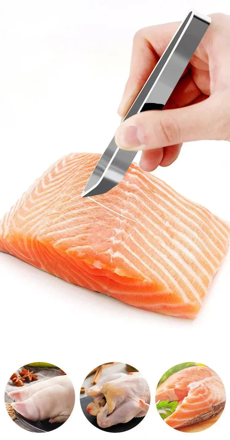 FinGrip Edelstahl-Fischgrätenzange – Präzises Entfernen von Gräten leicht gemacht
