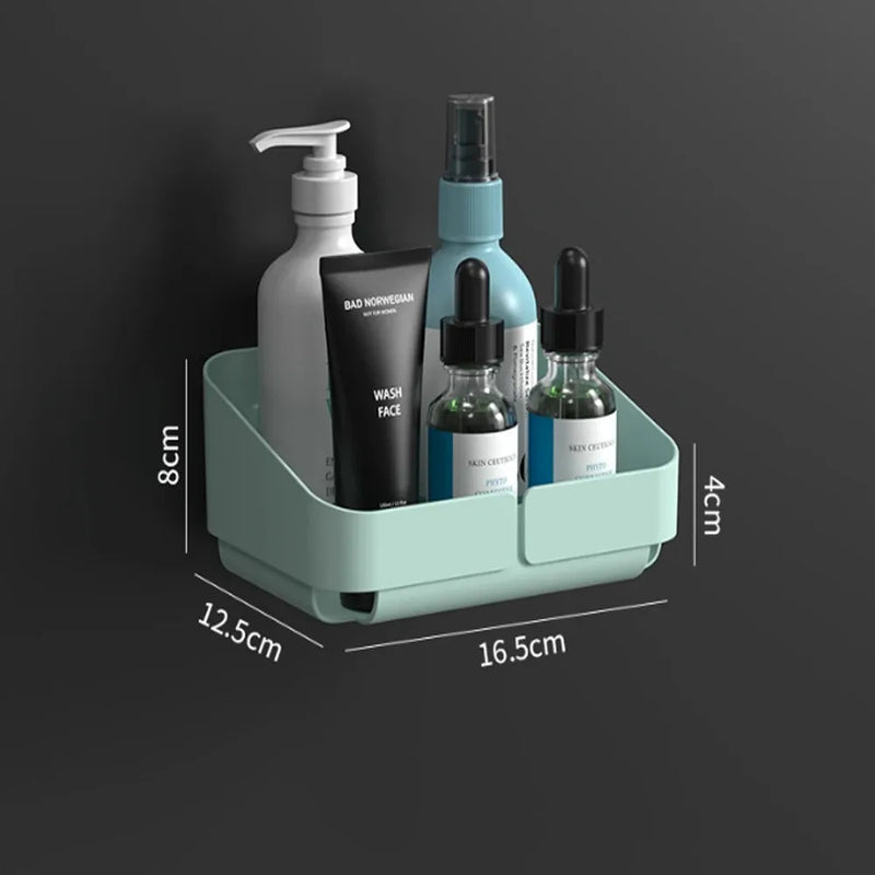 Wandregal EasyMount | Bad- & Küchenregal ohne Bohren | Aufbewahrung für Kosmetik, Shampoo & Gewürze