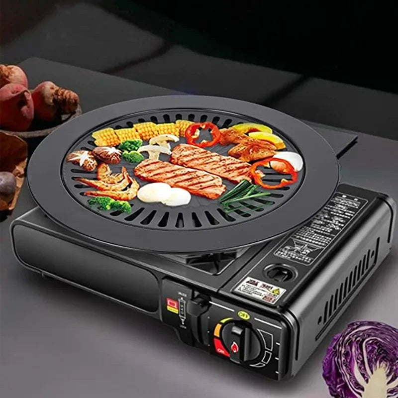 SmokeFree Grill Rauchfreie Grillpfanne | Antihaft & Edelstahl | Für Gas-, Elektro- & Keramikherde | Ø 30 cm