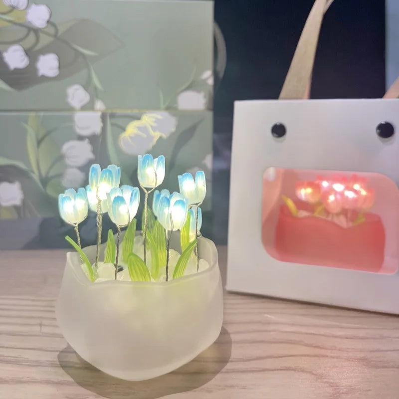 DIY Tulpen Nachtlicht | Handgemacht | LED Deko-Lampe | Geschenkidee für Mädchen & Familie