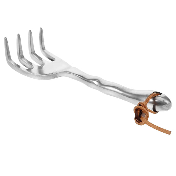 Floravix Mini Garten-Handrechen | Leicht & Robust | Für Jäten, Graben & Bodenauflockerung | 20,5 cm Länge