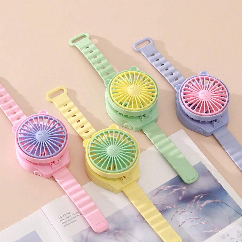 Mini-Ventilator CooliTime | Tragbarer Armlüfter im Cartoon-Design | Kreatives Geschenk für Kinder & Freunde | Für Reisen & Büro