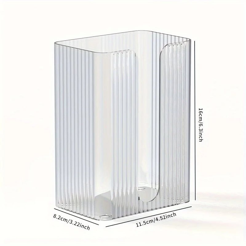 Lucentra Wand-Taschenbox | Transparenter Acryl-Tücherhalter | Wandmontierbarer Papiertuchspender für Bad & Wohnzimmer | Multifunktional & Modern