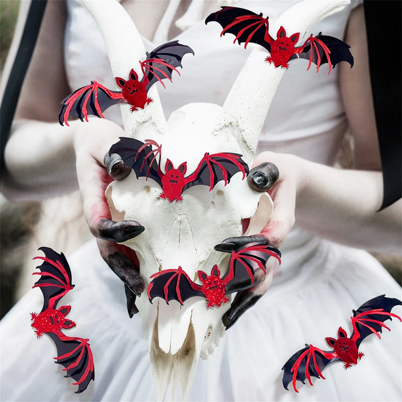 BatCave Halloween Wandsticker | 3D Fledermaus Deko | 12-teilig | Abnehmbar & Wiederverwendbar