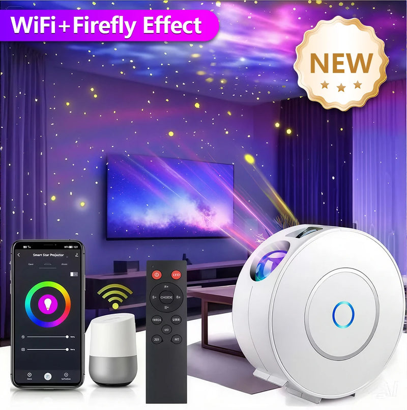 Galaxy Projektor LumoSky Pro | Smart App & Sprachsteuerung | 16 Mio. Farben | Sternen- & Nebelprojektion