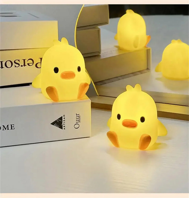 Nachtlicht Kleine Ente | LED Deko Lampe | Emaille | 6x4,5x6 cm