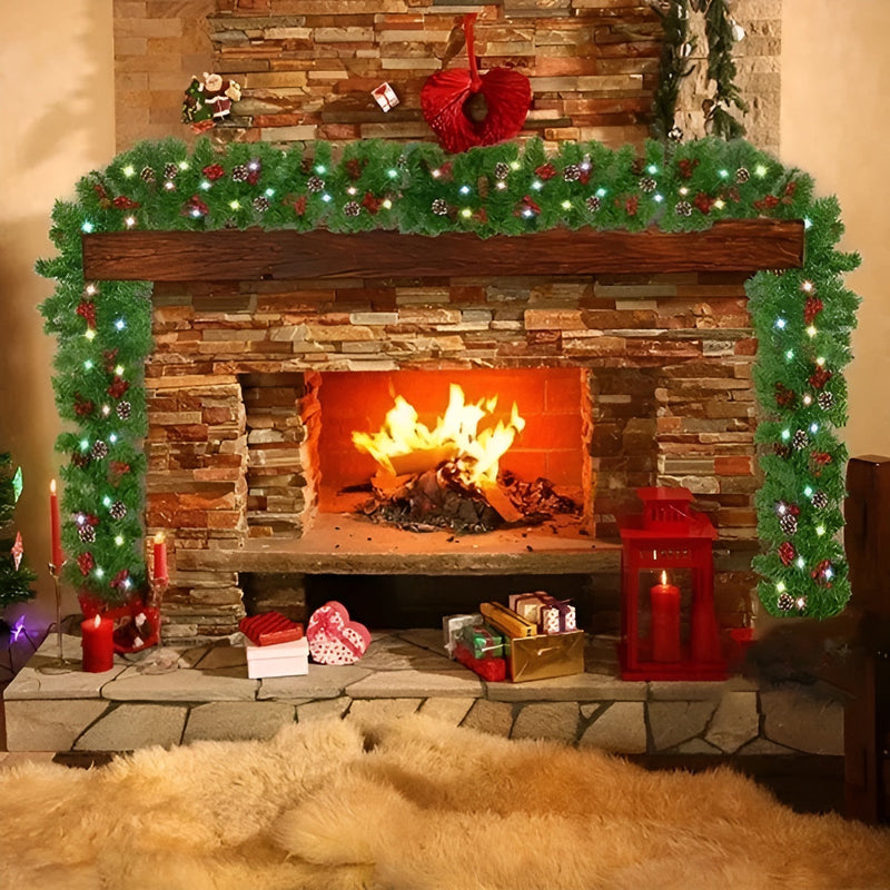 LED-Weihnachtsgirlande Luminara | Rattan-Design | Warmweißes Licht | 270 cm | Festliche Dekoration