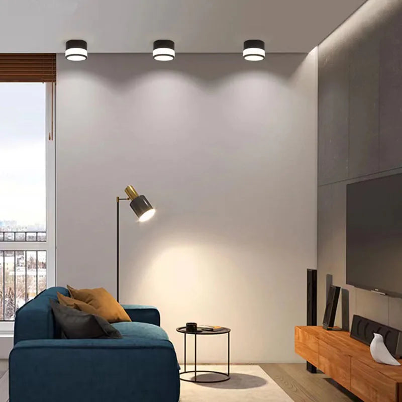 NordicGlow Deckenstrahler | LED Aufbaulicht 9W / 15W | Warm-, Neutral- & Kaltweiß | Aluminium Designleuchte