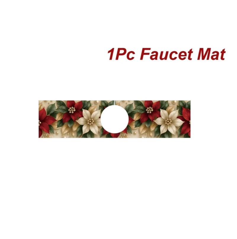 Weihnachts-Spülmatte Nordivelle | Saugfähig & Rutschfest | Waschbar | Festliche Weihnachtsdeko für Küche & Zuhause