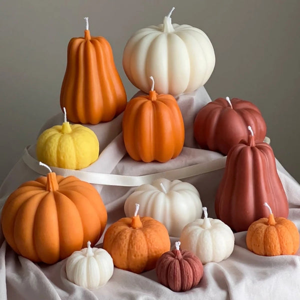 KürbisKerze Moldy | Silikonform für Duftkerzen | Wiederverwendbar & Flexibel | DIY Herbst & Halloween