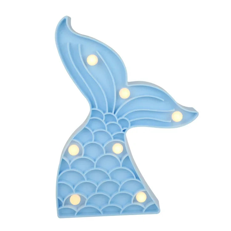 Meerjungfrau Lampe LumoTail | LED Nachtlicht | Warmweiß | Kinderzimmer & Partydeko