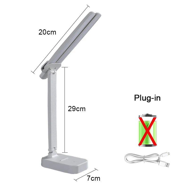 LumiGlow LED Tischlampe | Dimmbar & Wiederaufladbar | USB / Akku 2000 mAh | 6W