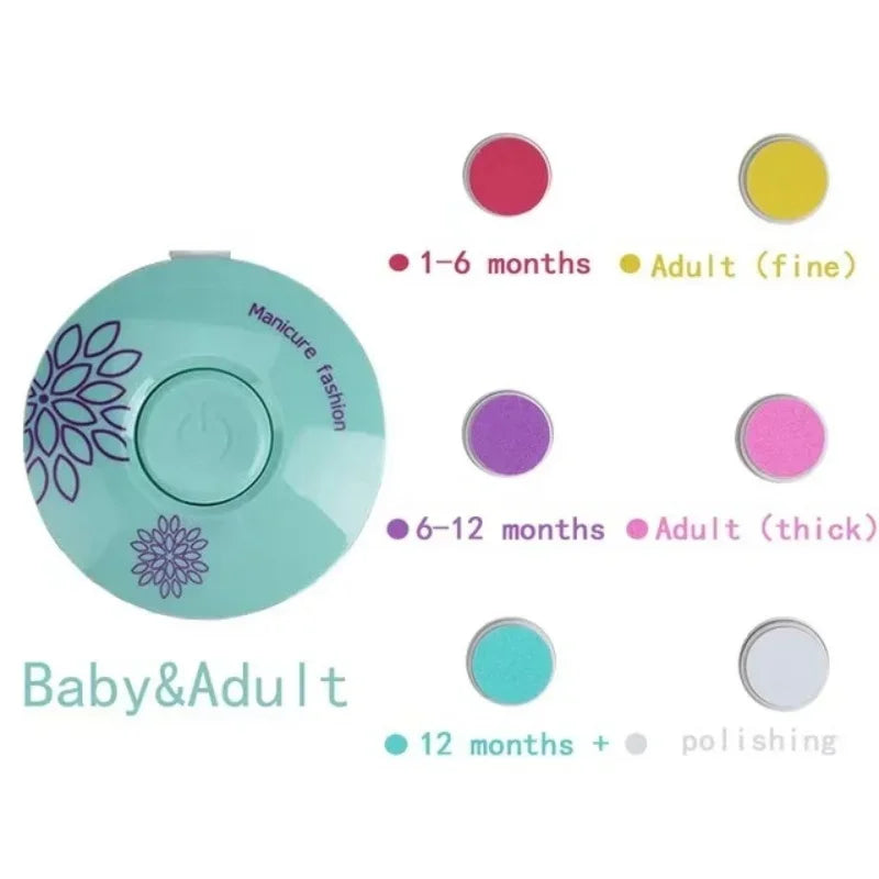 SoftTrim BabyCare Elektrischer Baby-Nageltrimmer | Sanfter Nagelpolierer für Babys & Kinder | Sicher & geräuscharm | Für Neugeborene & Kleinkinder