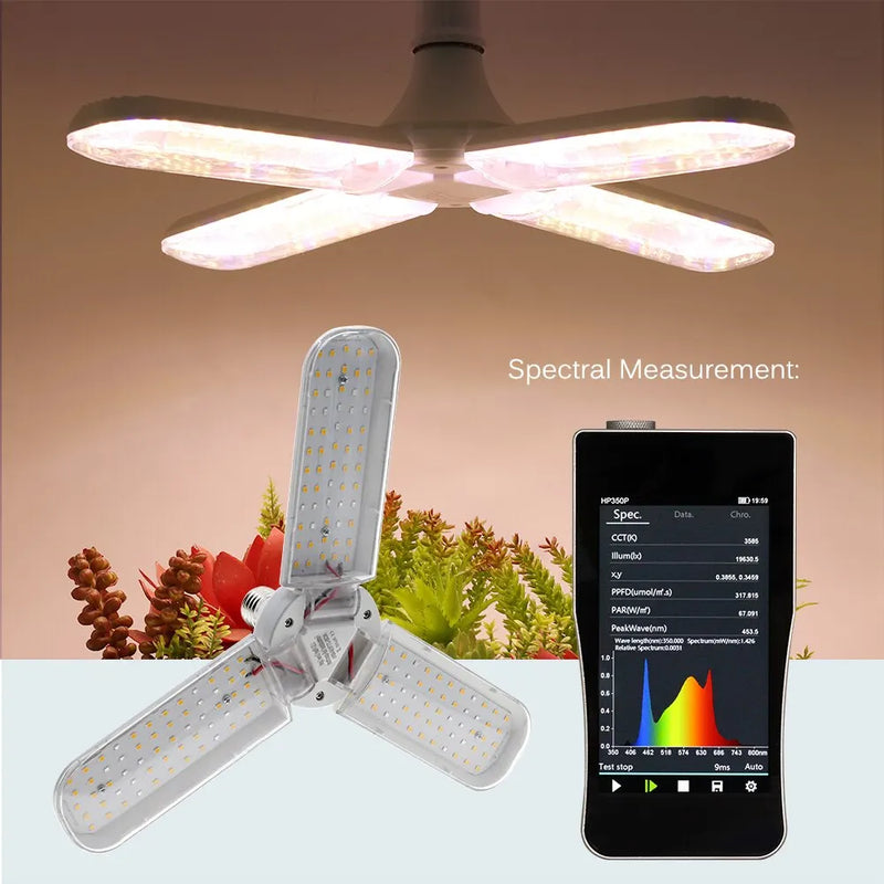 Floravolt GrowPro LED Pflanzenlampe Vollspektrum | Klappbar mit Stativ | Zeitschaltuhr & Höhenverstellbar | Für Indoor-Zucht & Wachstum