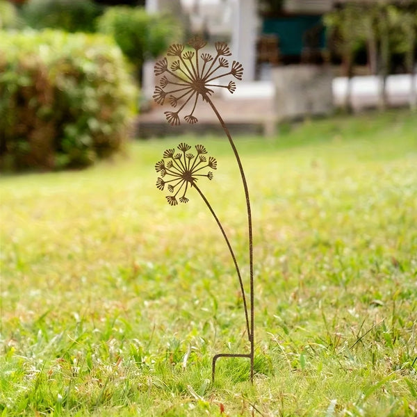 Florandis Metall-Gartenstecker Blume | Dekostecker für Balkon, Beet & Pflanzkübel | Wetterfest & detailreich