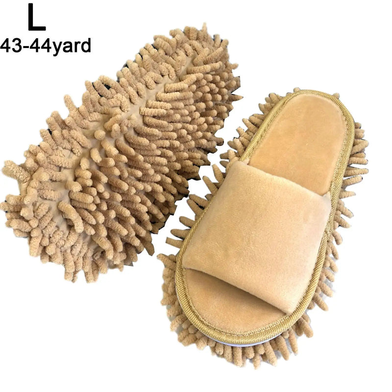 CleanSteps Mikrofaser Putzpantoffeln | 2-in-1 Hausschuhe & Wischmop | Waschbar & Rutschfest | Für alle Böden geeignet