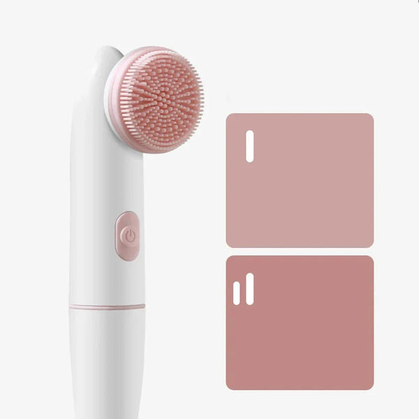 Skinvora 2-in-1 Gesichtsreinigungsgerät Silikon | Tiefenreinigung & Massage | Wasserdicht & Hautfreundlich | 15,8 × 4,7 × 2,7 cm
